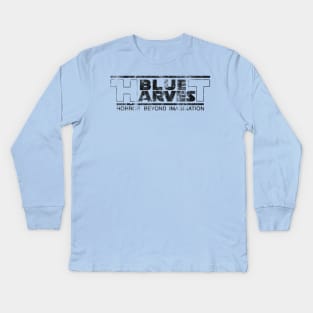 Blue Harvest - distressed (black) Kids Long Sleeve T-Shirt